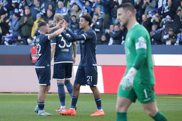 18 01 2026, xgrfx, Soccer 2 Bundesliga, VfL Bochum SV Darmstadt 98 v l Tor, Francis Onyeka VfL Bochum DFL DFB REGULATIONS PROHIBIT ANY USE OF PHOTOGRAPHS as IMAGE SEQUENCES and or QUASI VIDEO Bochum
