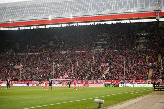 2 Bundesliga 1 FC Kaiserslautern Hannover 96 on 18 01 2026 at Fritz Walter Stadium in Kaiserslautern Emotions, fans, atmosphere, flags, logo, 1 FC Kaiserslautern, red white, devil west curve SM