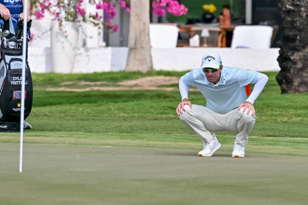 Dubai Invitational 2026 DUBAI, UNITED ARAB EMIRATES - JANUARY 18: South African professional golfer Dylan Frittelli competes at the Dubai Invitational 2026 at Dubai Creek Resort on January 18, 2026 in Dubai, United Arab Emirates. Waleed Zein Anadolu Dubai United Arab Emirates. Editorial use only. Please get in touch for any other usage.  Copyright: x2026xAnadoluxWaleedxZeinx