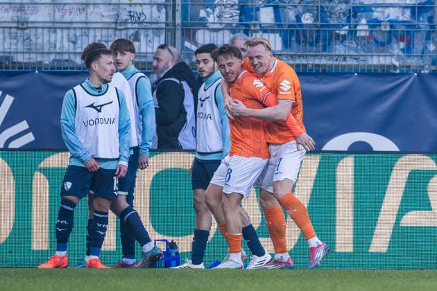 2 Soccer Bundesliga, VfL Bochum SV Darmstadt 98 18 01 2026 Cheering for 2 3 by Luca Marseiler SV Darmstadt 98, 8 , Goal, Goal celebration 2 Soccer Bundesliga, VfL Bochum SV Darmstadt 98, VONONVIA Ruhrstadion on 18 01 2026 DFL REGULATIONS PROHIBIT ANY USE OF PHOTOGRAPHS AS IMAGE SEQUENCES AND OR QUASI VIDEO Copyright: xBEAUTIFULxSPORTS Wunderlx