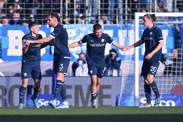 Soccer 2 Bundesliga 18 Matchday VfL Bochum SV Darmstadt 98 on 18 01 2026 at Vonovia Ruhrstadion in Bochum Goal celebration for 3 3 by Callum Marshall Bochum DFL regulations prohibit any use of photographs as image sequences and or quasi video xRx