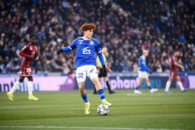 RC Strasbourg Alsace v FC Metz - Ligue 1 McDonald s 2025 2026 32 Valentin BARCO (rcsa) during the Ligue 1 McDonald s match between Strasbourg and Metz at Stade de la Meinau on January 18, 2026 in Strasbourg, France. Strasbourg France  Copyright: xFEPx 776348252