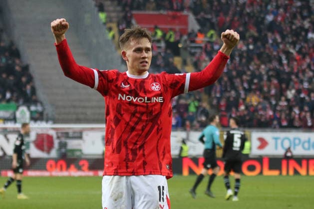 2 Bundesliga 1 FC Kaiserslautern Hannover 96 on 18 01 2026 at Fritz Walter Stadion in Kaiserslautern Goal celebration after the goal for celebrating the goal celebrate 3 1 by Naatan Mikael Skyttä 1 FC Kaiserslautern SM