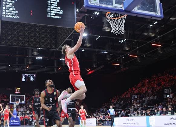 18 01 2026 Basketball Season 2025 2026 2 Bundesliga Pro A 18 Matchday Nuremberg Falcons Basketball Club NBC Bayer Giants Leverkusen Sportfoto Zink DaMa xdaxmax Vincent John Friederici 30, Nuremberg Falcons BC NBC
