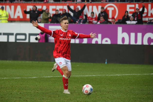 2 Bundesliga 1 FC Kaiserslautern Hannover 96 on 18 01 2026 at Fritz Walter Stadion in Kaiserslautern Naatan Mikael Skyttä 1 FC Kaiserslautern Torschuetze, erzielt das Tor, Treffer, scores the goal 3 1 SM