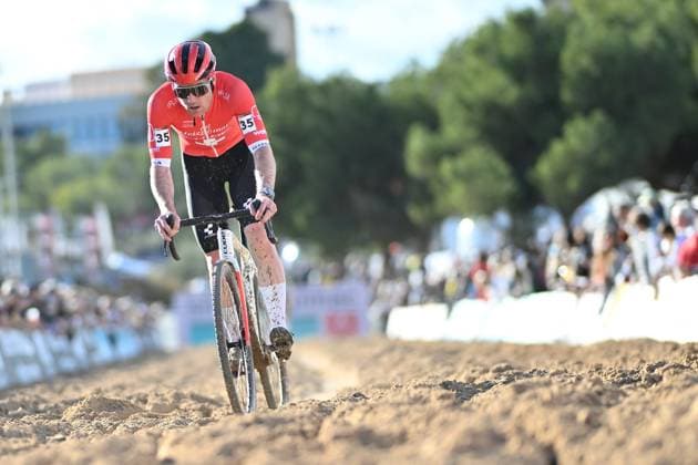 UCI Cyclocross World Cup 2025-2026 Benidorm BENIDORM, SPAIN - JANUARY 18 : Kuhn Kevin (SUI) of Charles Liegeois Roastery Cx during the 10th leg of the Benidorm UCI Cyclocross World Cup 2025-2026 a cyclocross race for Men Elite on January 18, 2026 in Benidorm, Spain, 18 01 2026 ( Benidorm Spain  Copyright: xBcex