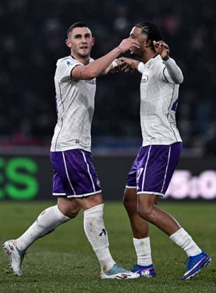 Mp Bologna 18 01 2026 - campionato di calcio Serie A Bologna-Fiorentina foto Matteo Papini Image nella foto: esultanza gol Roberto Piccoli 