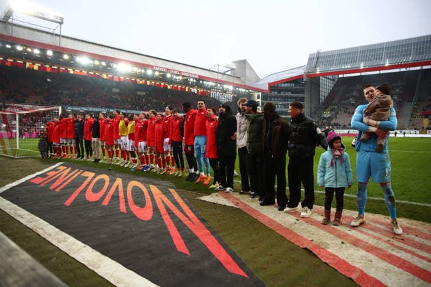 2 Bundesliga 1 FC Kaiserslautern Hannover 96 on 18 01 2026 at Fritz Walter Stadium in Kaiserslautern Cheers, joy over the victory SM
