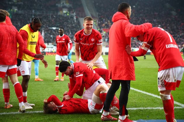 2 Bundesliga 1 FC Kaiserslautern Hannover 96 on 18 01 2026 at Fritz Walter Stadion in Kaiserslautern Goal celebration after the goal for celebrating the goal celebrate 3 1 by Naatan Mikael Skyttä 1 FC Kaiserslautern SM