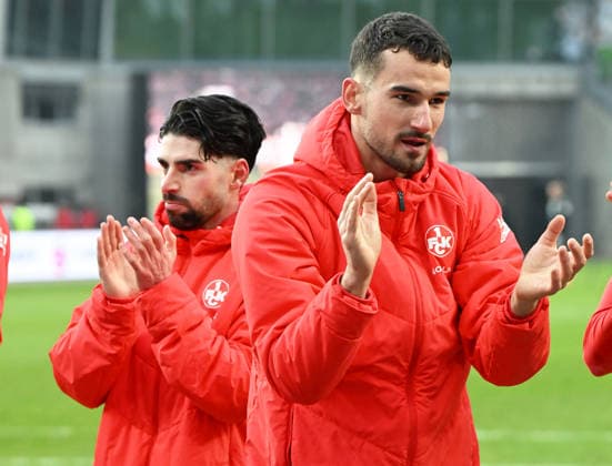 Football 2 Bundesliga Season 2025 26 1 FC Kaiserslautern 18 02 2026 Fritz Walter Stadion 1 FC Kaiserslautern fck Hannover 96 h 3 1 Two goal scorers Semih SAHIN 1 FC Kaiserslautern , left, and Ivan PRTAJIN 1 FC Kaiserslautern 1 FC Kaiserslautern