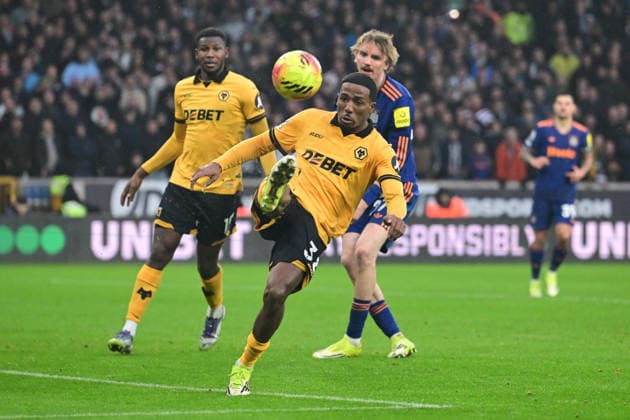 Wolverhampton Wanderers v Newcastle United, Premier League Wolverhampton Wanderers defender Jackson Tchatchoua (38) on defensive duties during the Premier League match between Wolverhampton Wanderers and Newcastle United at Molineux, Wolverhampton, UK on 18 January 2026. Wolverhampton Molineux West Midlands UK Editorial use only DataCo restrictions apply See www.football-dataco.com , Copyright: xDennisxGoodwinx PSI-23590-0051