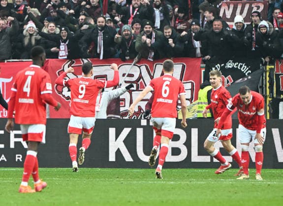 Football 2 Bundesliga Season 2025 26 1 FC Kaiserslautern 18 02 2026 Fritz Walter Stadion 1 FC Kaiserslautern fck Hannover 96 h 3 1 Ivan PRTAJIN 1 FC Kaiserslautern , mi, cheers after the 1 1 1 FC Kaiserslautern