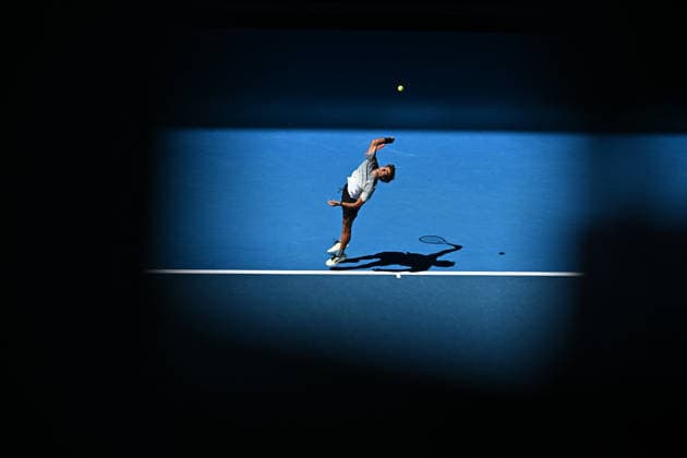 2026 Australian Open - Melbourne Flavio Cobolli (ITA) during his first round match at the 2026 Australian Open at Melbourne Park in Melbourne, AUSTRALIA, on January 18, 2026. Photo by Corinne Dubreuil ABACAPRESS.COM Melbourne Australia  Copyright: xDubreuilxCorinne ABACAx