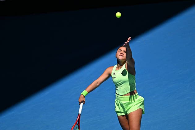 2026 Australian Open - Melbourne Jasmine Paolini (ITA) during her first round match at the 2026 Australian Open at Melbourne Park in Melbourne, AUSTRALIA, on January 18, 2026. Photo by Corinne Dubreuil ABACAPRESS.COM Melbourne Australia  Copyright: xDubreuilxCorinne ABACAx