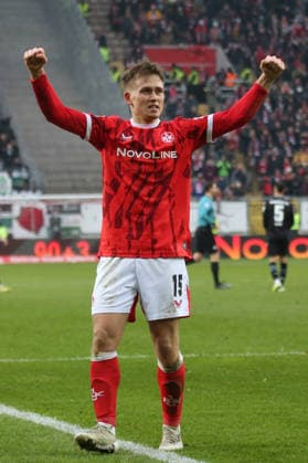 2 Bundesliga 1 FC Kaiserslautern Hannover 96 on 18 01 2026 at Fritz Walter Stadion in Kaiserslautern Goal celebration after the goal for celebrating the goal celebrate 3 1 by Naatan Mikael Skyttä 1 FC Kaiserslautern SM