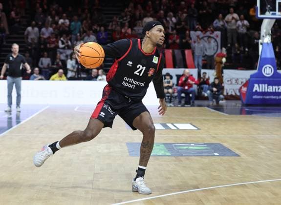 18 01 2026 Basketball Season 2025 2026 2 Bundesliga Pro A 18 Matchday Nuremberg Falcons Basketball Club NBC Bayer Giants Leverkusen Sportfoto Zink DaMa xdaxmax John Williams Jr 21, Bayer Giants Leverkusen