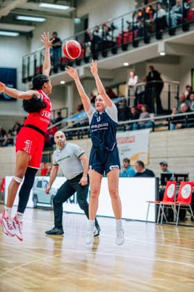 BB 1BL Women Syntainics MBC Lions Herner TC Alexia Susan Allesch GISA Lions MBC during the 2025 2026 season in the DBBL Toyota Bundesliga Syntainics MBC Lions and Herner TC at the SWH Arena on January 18, 2026 in Halle Saale, Sachsen Anhalt, Germany
