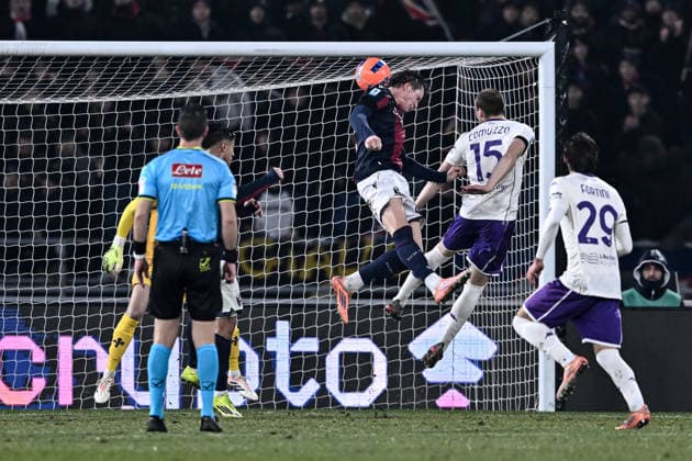 Mf Bologna 18 01 2026 - campionato di calcio serie A Bologna-Fiorentina foto Michele Finessi Image nella foto: gol Giovanni Fabbian 