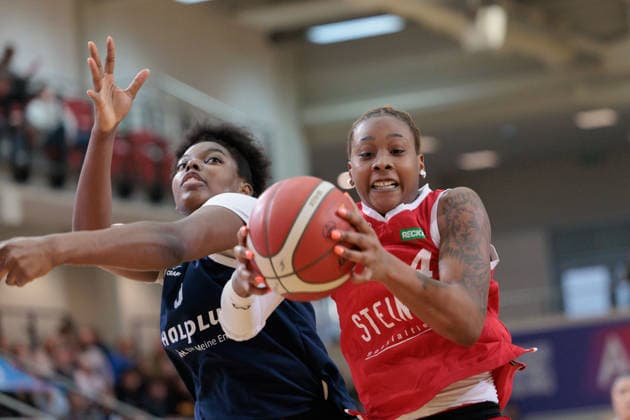 Khalis Cain Lions, 5 , Zoesha Smith HTC, 4 , Syntainics MBC vs Herner TC, Women, Basketball, 1 Bundesliga, DBBL, Main Round, 15 Matchday, Season 2025 26, 18 01 2026 Halle SWH Arena Sachsen Anhalt Germany