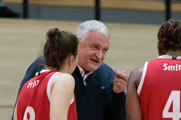 Kim Franze HTC, 8 , Marek Piotrowski HTC, Head Coach , Zoesha Smith HTC, 4 , Syntainics MBC vs Herner TC, Women, Basketball, 1 Bundesliga, DBBL, Main Round, 15 Matchday, Season 2025 26, 18 01 2026 Halle SWH Arena Sachsen Anhalt Germany