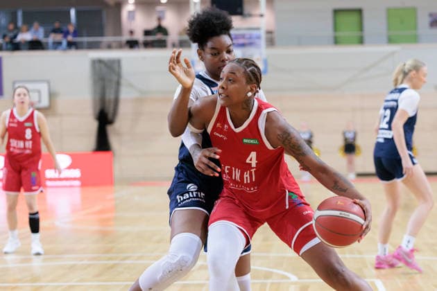 Khalis Cain Lions, 5 , Zoesha Smith HTC, 4 , Syntainics MBC vs Herner TC, Women, Basketball, 1 Bundesliga, DBBL, Main Round, 15 Matchday, Season 2025 26, 18 01 2026 Halle SWH Arena Sachsen Anhalt Germany