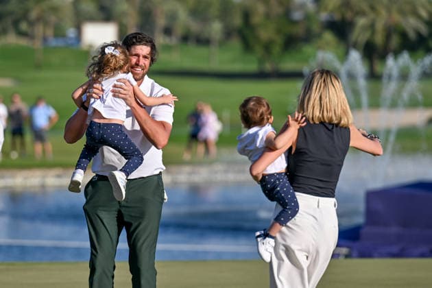 Nacho Elvira wins 2026 Dubai Invitational Golf Title in Dubai DUBAI, UNITED ARAB EMIRATES - JANUARY 18: Spanish golfer Nacho Elvira wins the final match of the 2026 Dubai Invitational Golf European Tour tournament in Dubai, United Arab Emirates, on January 18, 2026. Waleed Zein Anadolu Dubai United Arab Emirates. Editorial use only. Please get in touch for any other usage.  Copyright: x2026xAnadoluxWaleedxZeinx