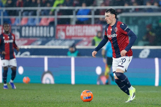 Nadir Zortea of Bologna FC during the match of 21th day of the Serie A Championship between Bologna FC vs ACF Fiorentina at the Renato dall Ara Stadium on 15 January 2026 in Bologna, BO.  Copyright: xEmanuelexPennacchio IPAxSportx xipa-agency.netx xx IPA_70257178 IPA_Agency_IPA70257178