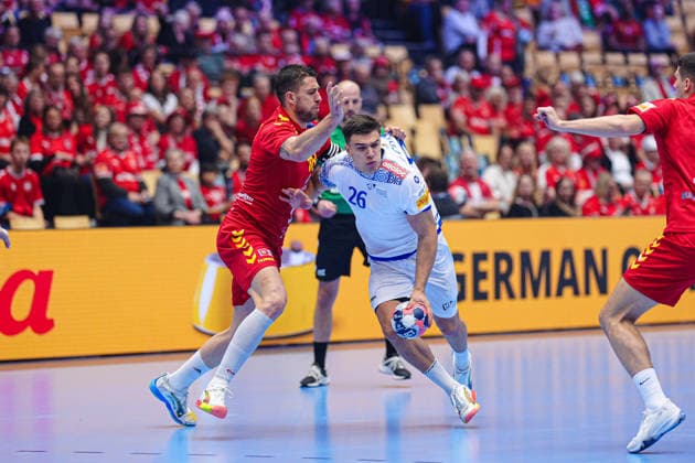 DEN, North Macedonia vs Portugal, Handball, EHF European Championship 2026, Group B, Matchday 2, 18 01 2026 DEN, North Macedonia vs Portugal, Handball, EHF European Championship 2026, Group B, Matchday 2, 18 01 2026 Herning Copyright: xEibner-Pressefoto MarcelxvonxFehrnx EP_MFN