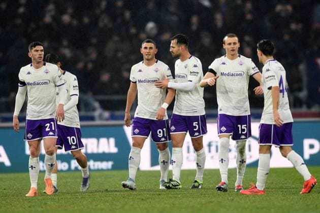 Foto IPP Giacomo Morini Bologna 18 01 2026 Campionato di calcio di serie A 2025 2026 Bologna Fc vs Acf Fiorentina. nella foto: Rolando Mandragora esulta con i compagni dopo aver segnato il 1° gol. italy ITALY  Copyright: xR4924_italyphotopressx