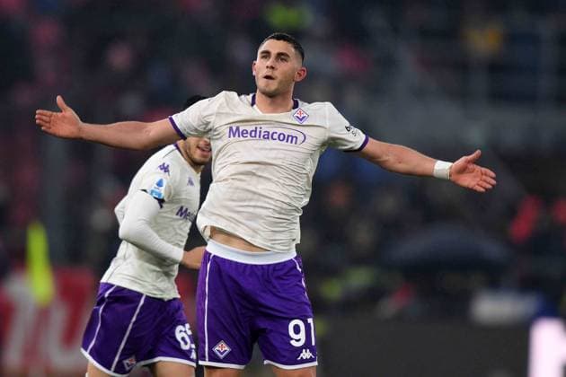 Foto IPP Giacomo Morini Foto IPP Giacomo Morini Bologna 18 01 2026 Campionato di calcio di serie A 2025 2026 Bologna Fc vs Acf Fiorentina. nella foto: Roberto Piccoli esulta dopo aver segnato il 2° gol. italy ITALY  Copyright: xR4924_italyphotopressx