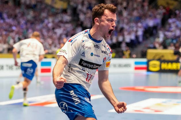 European Handball Championship, Montenegro Faroe Islands Baerum 20260118 The Faroe Islands Hakun av Teigum during the EC handball match between the Faroe Islands and Montenegro in the Unity arena Photo Cornelius Poppe NTB Baerum Norway EDITORIAL USE ONLY RESTRICTED USE FOR BETTING COMPANIES  Copyright: xCorneliusxPoppex xNTBx