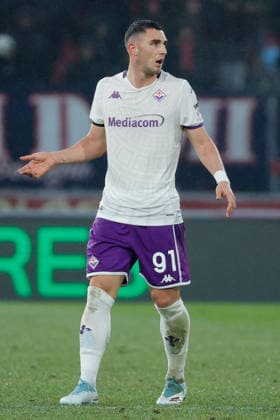 Foto IPP Emanuele Pennacchio Bologna 18 01 2026 Campionato Calcio Serie A 2025-2026 Bologna FC - ACF Fiorentina Nella foto Roberto Piccoli of ACF Fiorentina celebrates after scoring goal in the 48th minute for 0-2 italyphotopress world copyright Bologna italy Italia ITALY  Copyright: xR4924_italyphotopressx