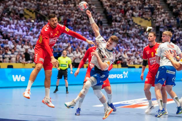 European Handball Championship, Montenegro Faroe Islands Baerum 20260118 Faroe Islands Oli Mittun during the European Championship handball match between the Faroe Islands and Montenegro in Unity Arena Photo Cornelius Poppe NTB Baerum Norway EDITORIAL USE ONLY RESTRICTED USE FOR BETTING COMPANIES  Copyright: xCorneliusxPoppex xNTBx