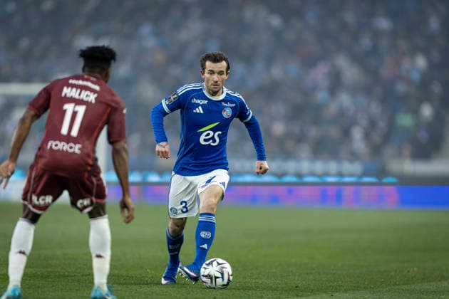 FOOTBALL: Ligue 1 Racing Strasbourg (RCS) vs Metz FC. 18 01 2026 Stade de la Meinau - Strasbourg Ben Chilwell 3 (RCS)  Copyright: xelyxandroxcegarrax