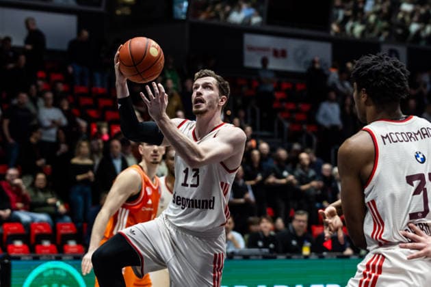 GER, easy Credit Basketball Bundesliga, Niners Chemnitz FC Bayern München Basketball 18 01 2026, Messe, Chemnitz, GER, easy Credit Basketball Bundesliga, Niners Chemnitz FC Bayern München Basketball Andreas Obst FC Bayern München Basketball 13 Foto Alexander Trienitz Chemnitz Messe Sachsen Germany