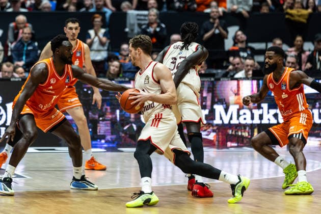 GER, easy Credit Basketball Bundesliga, Niners Chemnitz FC Bayern München Basketball 18 01 2026, Messe, Chemnitz, GER, easy Credit Basketball Bundesliga, Niners Chemnitz FC Bayern München Basketball Andreas Obst FC Bayern München Basketball 13 Foto Alexander Trienitz Chemnitz Messe Sachsen Germany