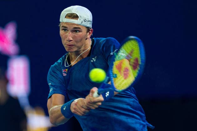 TENNIS : Open Australie 2026 - Melbourne - 18 01 2026 Budkov Kjaer - Australian Open - Melbourne - 1626 MELBOURNE  Copyright: xSportxPZx