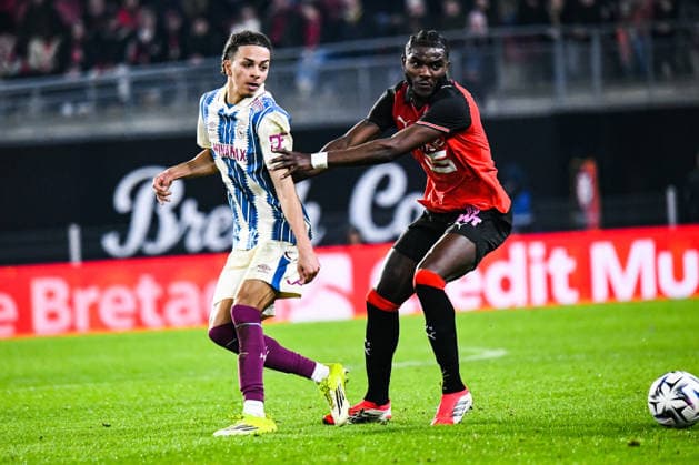 FOOTBALL : Stade Rennais vs Havre AC - Ligue 1 - JournÃ e 18 - 18 01 2026 Kenny Quetant (AC Le Havre) Lilian Brassier (Stade Rennais) RennesFrance  Copyright: xBaptistexAutissierx