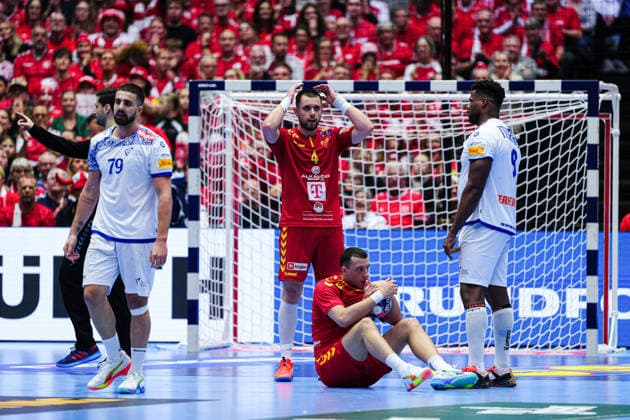 Players disappointed after draw DEN, North Macedonia vs Portugal, Handball, EHF European Championship 2026, Group B, Matchday 2, 18 01 2026 DEN, North Macedonia vs Portugal, Handball, EHF European Championship 2026, Group B, Matchday 2, 18 01 2026 Herning Copyright: xEibner-Pressefoto MarcelxvonxFehrnx EP_MFN