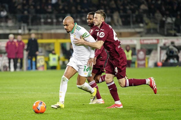 Roma™s Donyell Malen makes an attempt to score during the Serie A soccer match between Torino Fc and Roma at the Stadio Olimpico Grande Torino in Turin, north west Italy - January 18, 2026. - Soccer  Copyright: xMarcoxAlpozzi LaPressex