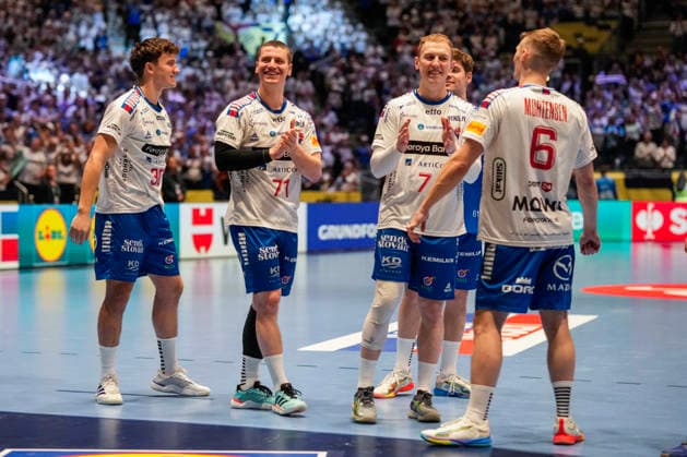 European Handball Championship, Montenegro Faroe Islands Baerum 20260118 Faroe Islands players after the European Championship handball match between the Faroe Islands and Montenegro in Unity Arena Photo Cornelius Poppe NTB Baerum Norway EDITORIAL USE ONLY RESTRICTED USE FOR BETTING COMPANIES  Copyright: xCorneliusxPoppex xNTBx