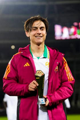 RomaÕs Paulo Dybala player of the match after the Serie A soccer match between Torino Fc and Roma at the Stadio Olimpico Grande Torino in Turin, north west Italy - January 18, 2026. - Soccer  Copyright: xFabioxFerrari LaPressex