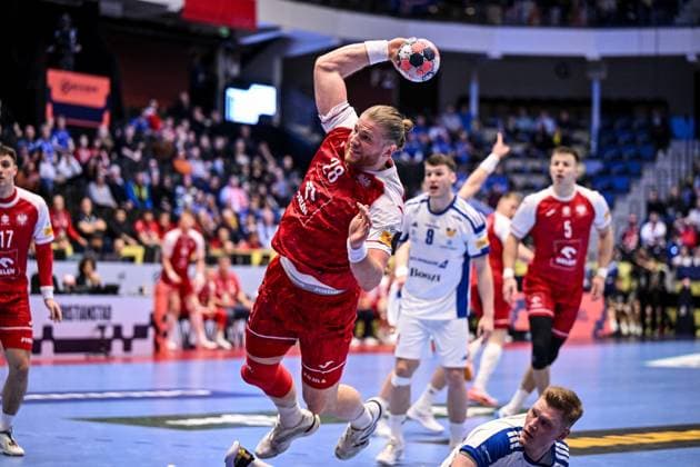 Maciej Gebala of Poland during Men s EHF Euro 2026 - Poland vs Iceland, Handball match in Kristianstad, Sweden, January 18 2026  Copyright: xLuigixCanu IPAxSportx xipa-agency.netx xx IPA_70263957 IPA_Agency_IPA70263957