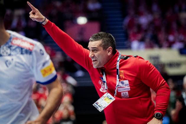 DENMARK EM Men s Handball North Macedonia Portugal North Macedonia s National Coach Kiril Lazarov during the men s handball match between North Macedonia and Portugal in EHF Euro 2026 Group B at Jyske Bank Boxen in Herning on Sunday, January 18, 2026 Photo Sebastian Elias Uth Ritzau Scanpix , Denmark  Copyright: Ritzau Scanpix SebastianxEliasxUthx spdk20260118-200750-L