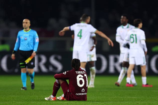 Adrien Tameze (Torino Fc) looks dejected, Serie A, Torino FC v AS Roma, Olimpico, January 18, 2026, Turin, Italy.