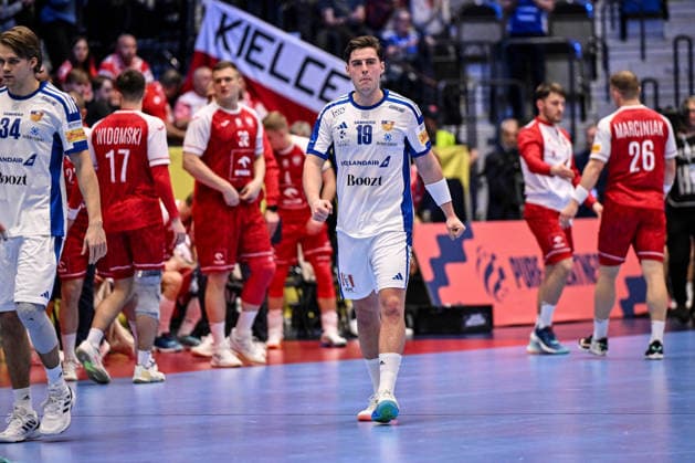 Ellidi Vidarsson of Iceland during Men s EHF Euro 2026 - Poland vs Iceland, Handball match in Kristianstad, Sweden, January 18 2026  Copyright: xLuigixCanu IPAxSportx xipa-agency.netx xx IPA_70264423 IPA_Agency_IPA70264423