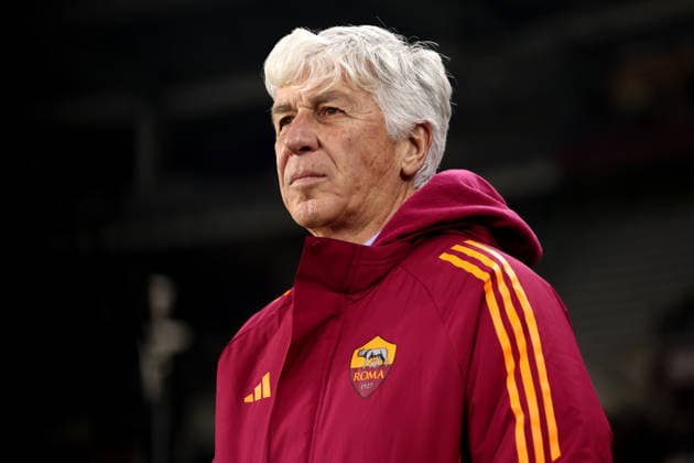 Torino Fc - AS Roma Gian Piero Gasperini, head coach of As Roma looks on during the Serie A match beetween Torino Fc and AS Roma at Stadio Olimpico on January 21, 2026 in Turin, Italy . Torino Stadio Olimpico Italy Copyright: xMarcoxCanonierox