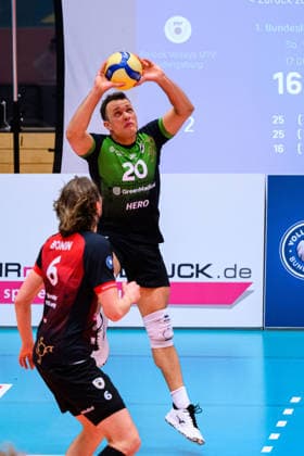 Ludwigsburg 1 BLM 25 26 MTV Ludwigsburg SSC Karlsruhe Jeffrey Klok Ludwigsburg , Ben Simon Bonin Ludwigsburg Ludwigsburg Innenstadtsporthalle Baden Württemberg Germany