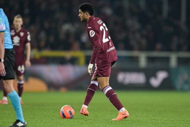 23 Saul Coco of Torino in action during the Serie A match between Torino FC and AS Roma at Stadio Olimpico di Torino on January 18, 2026 in Turin, Italy.  Copyright: xAndreaxAmato IPAxSportx xipa-agency.netx xx IPA_70266120 IPA_Agency_IPA70266120