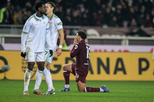 delusion of 19 Che Adams of Torino during the Serie A match between Torino FC and AS Roma at Stadio Olimpico di Torino on January 18, 2026 in Turin, Italy.  Copyright: xAndreaxAmato IPAxSportx xipa-agency.netx xx IPA_70266232 IPA_Agency_IPA70266232